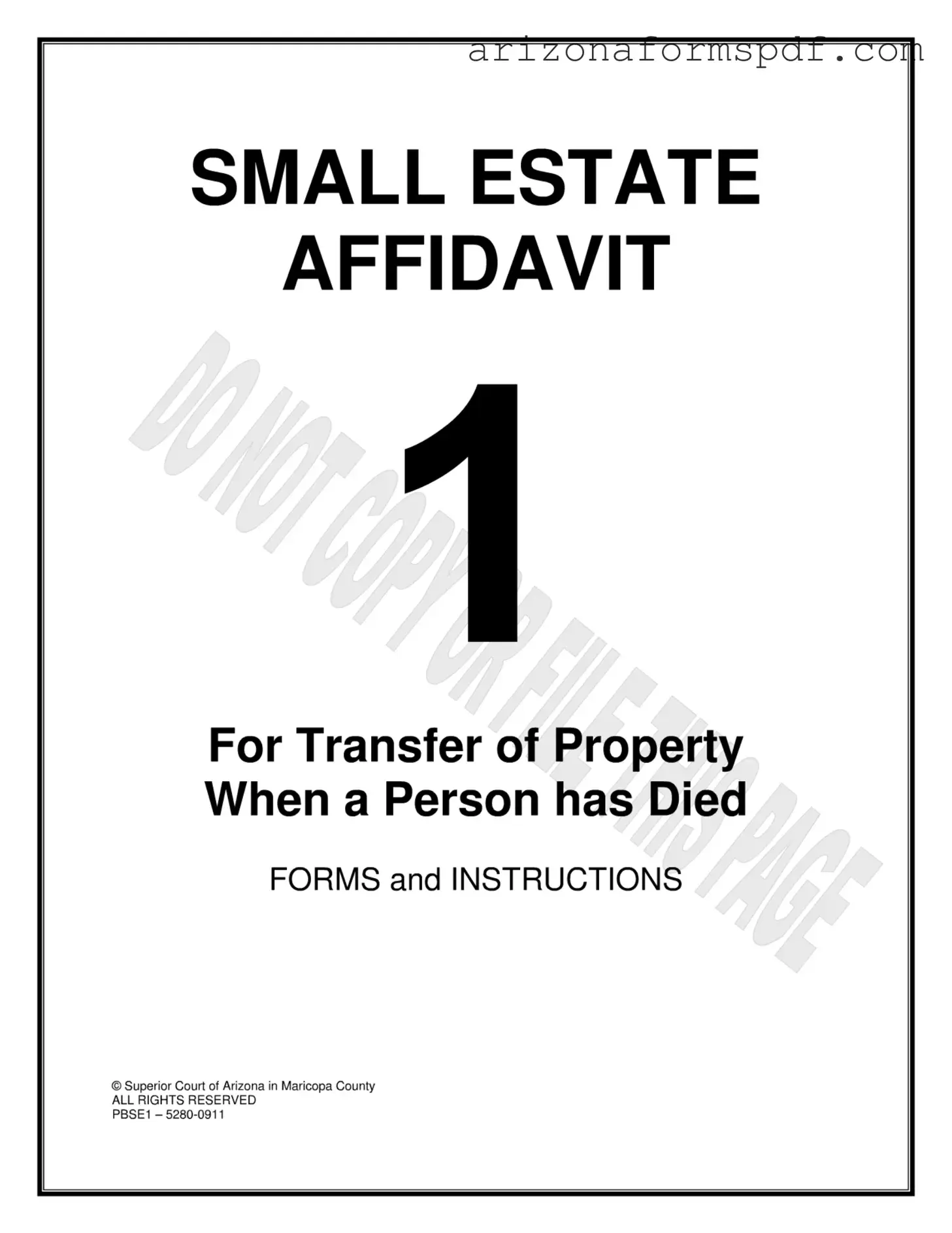 Fill in Your Arizona Estate Form