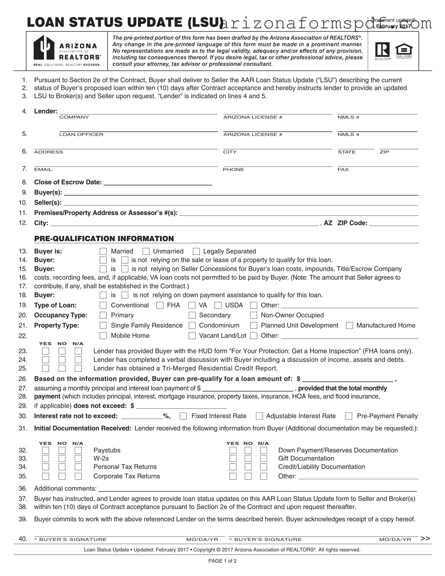Fill in Your Arizona Lsu Form