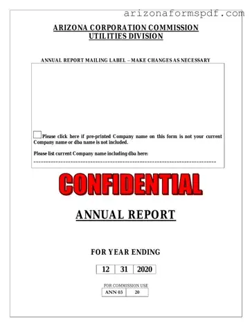 Fill in Your Arizona Annual Report Form
